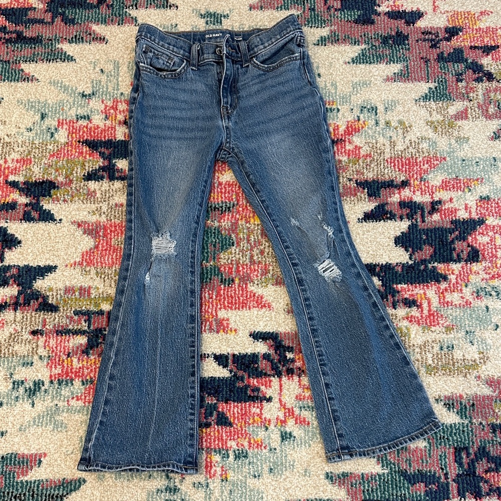 Stylish Blue Flared Girls Jeans
